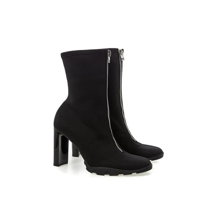 Sleek Neoprene Leather Boots