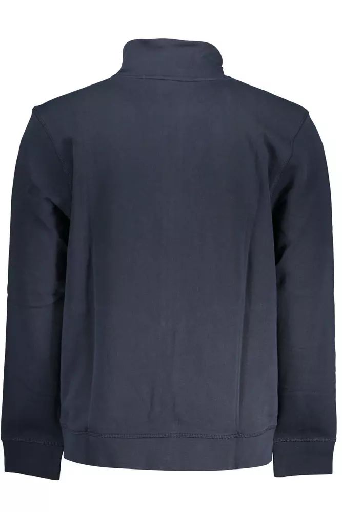 Sleek Long-Sleeved Blue Sweatshirt with Logo Detail