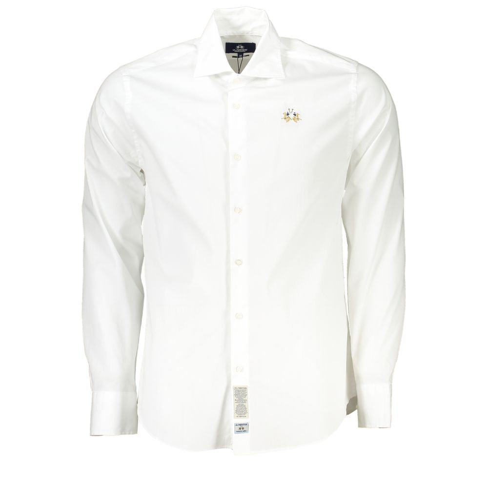 Chic Slim Fit Long Sleeved White Shirt