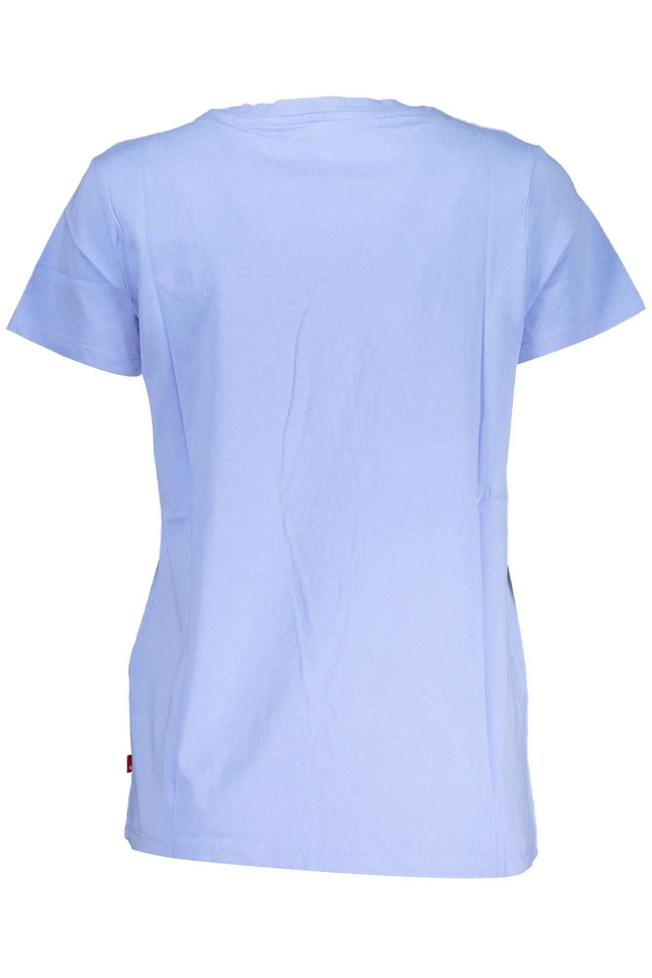 Light Blue Classic Cotton Tee with Print