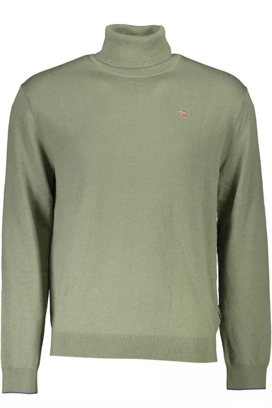 Turtleneck Woolen Green Sweater