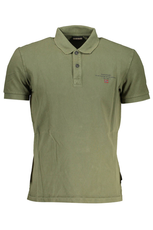 Timeless Green Embroidered Cotton Polo