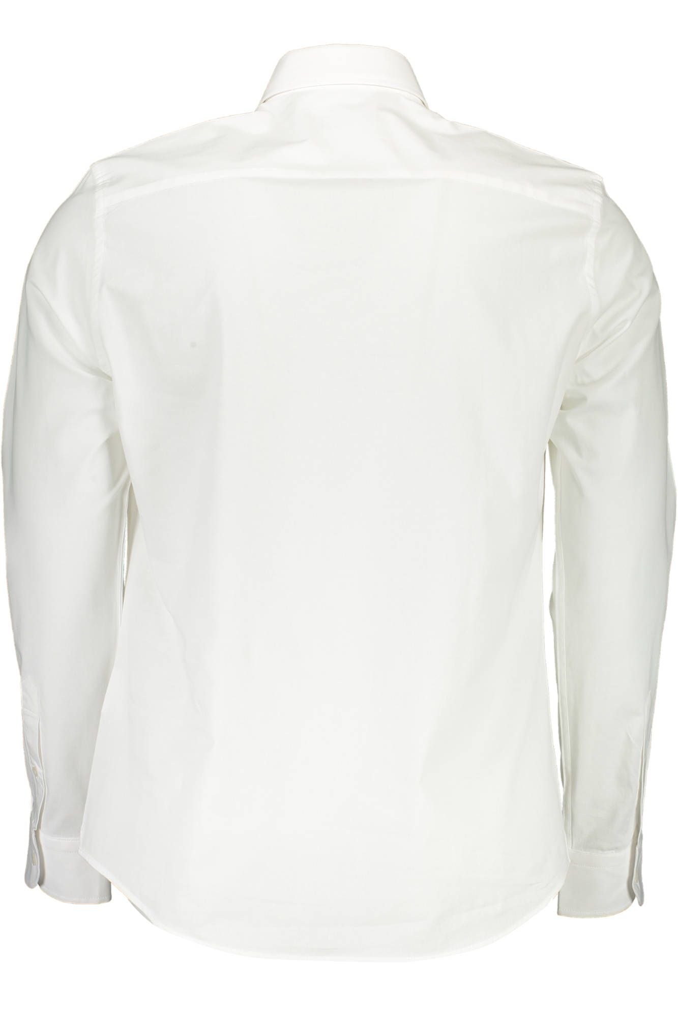Elegant White Stretch Cotton Shirt
