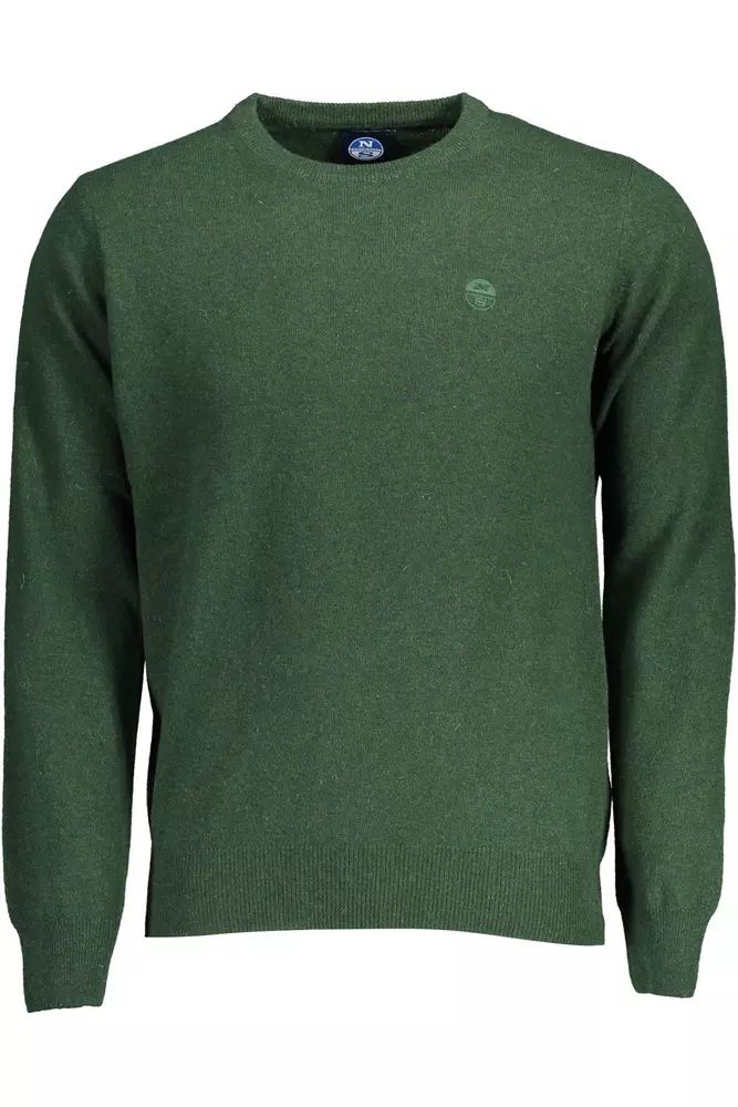 Green Wool Blend Embroidered Sweater