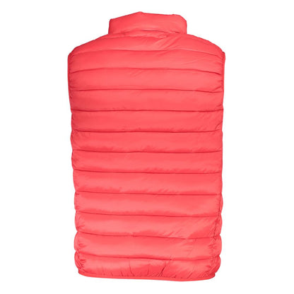 Sleek Sleeveless Pink Polyamide Jacket