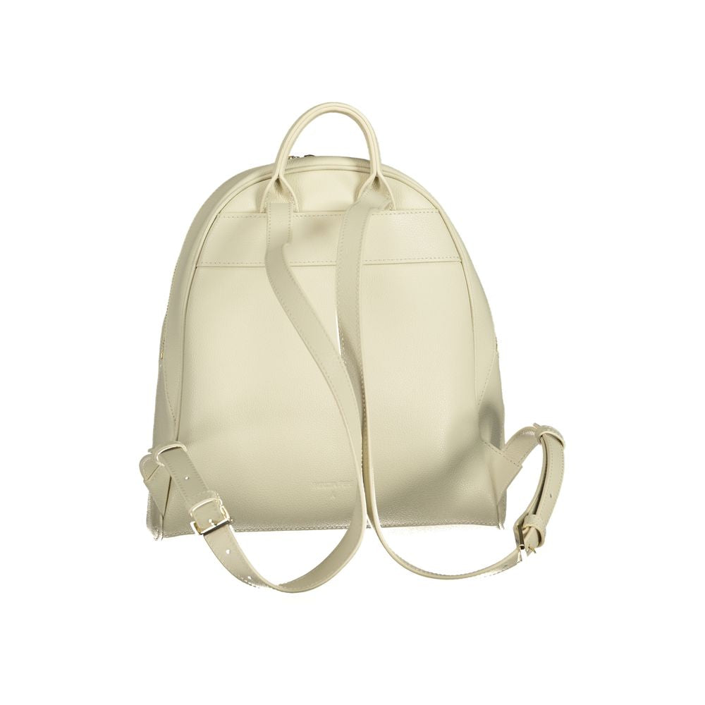 White Leather Backpack