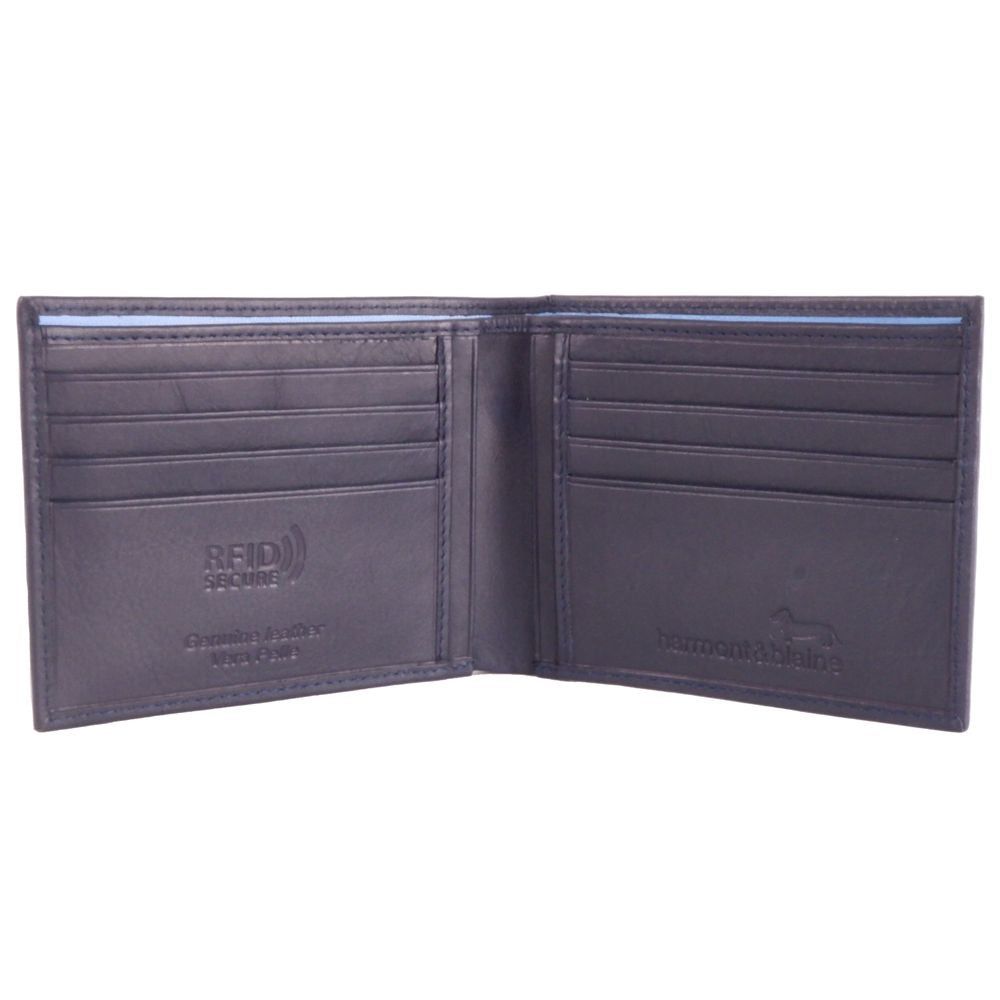 Elegant Blue Calfskin Leather Wallet