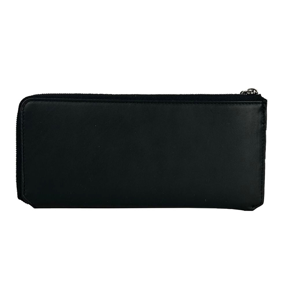 Elegant Black Leather Travel Organizer