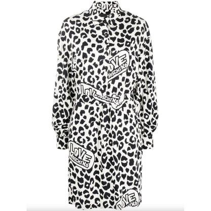 Chic Monochrome Leopard Dress
