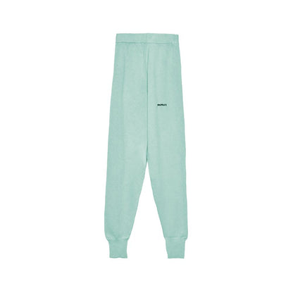 Mint Green Wool Blend Tracksuit Trousers