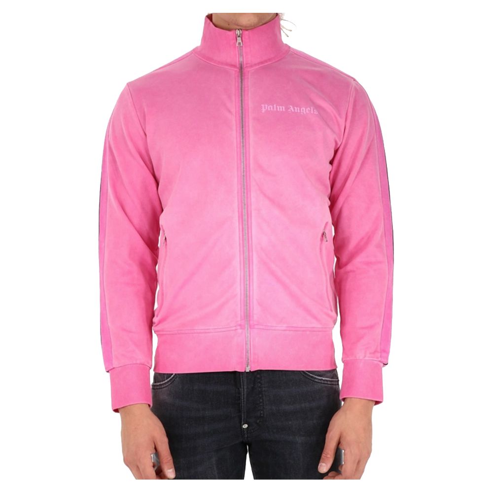 Elegant Pink Nylon Turtleneck Jacket