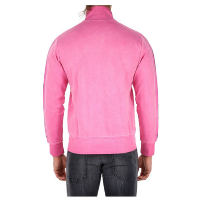 Elegant Pink Nylon Turtleneck Jacket