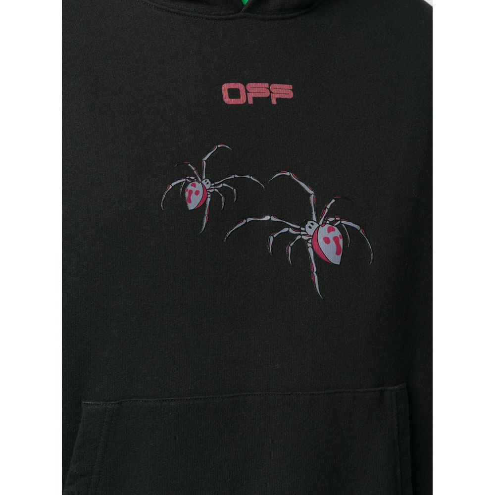 Arachno Oversized Hooded Sweatshirt in Black