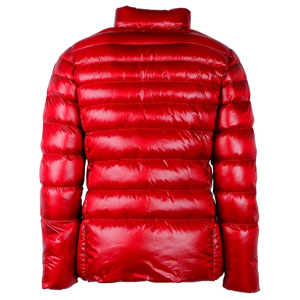 Reversible Red Nylon Duck Down Jacket