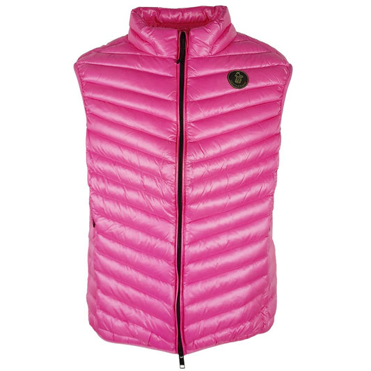 Chic Pink Nylon Down Vest for Her