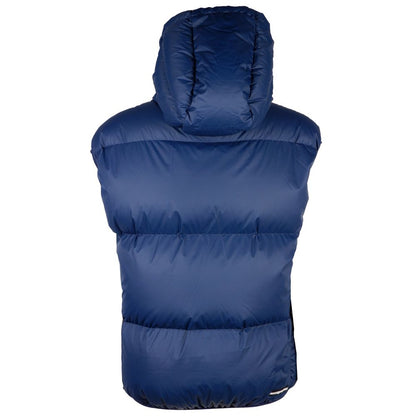 Elegant Sleeveless Blue Down Jacket