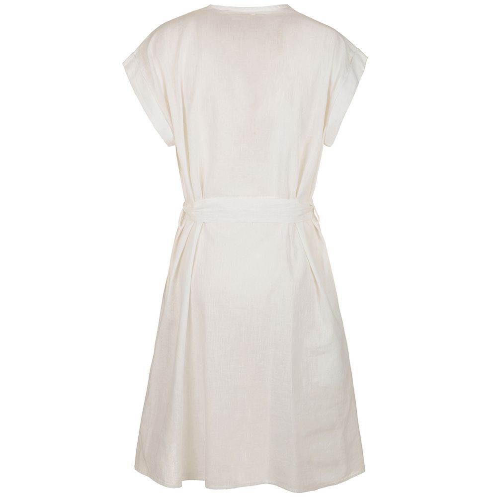 Chic Sleeveless Cotton-Linen Dress