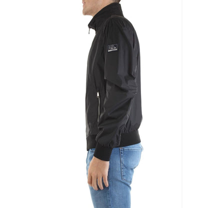 Sleek Nylon Rain Resistant Jacket