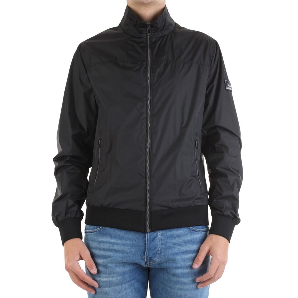 Sleek Nylon Rain Resistant Jacket