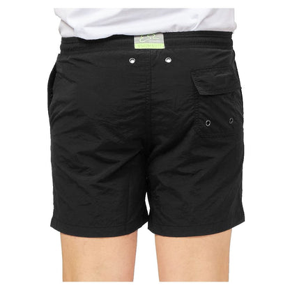 Sleek Black Men's Boxer Swim Shorts