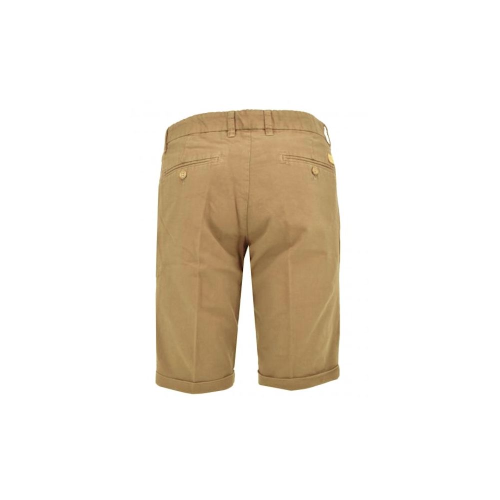 Chic Brown Cotton Bermuda Shorts