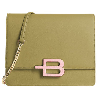 Chic Pistachio Calfskin Shoulder Bag