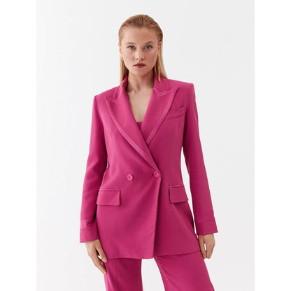 Elegant Fuchsia One-Button Blazer