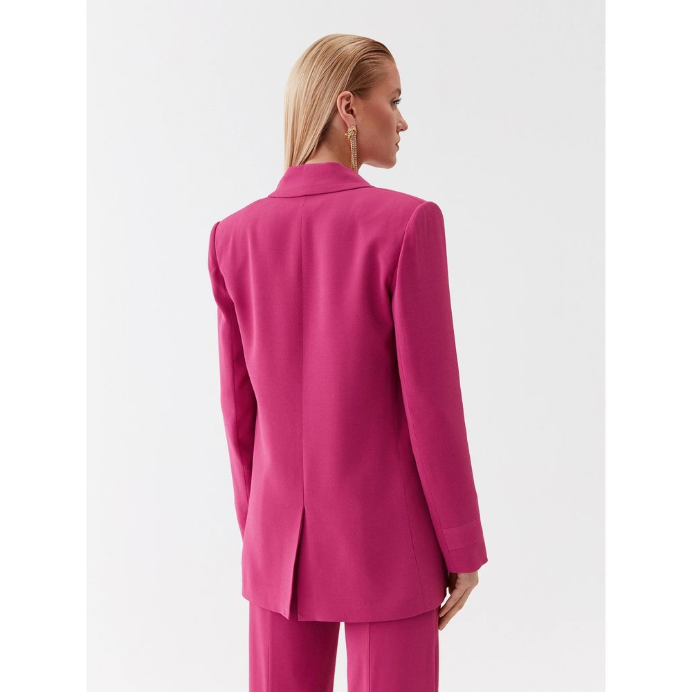 Elegant Fuchsia One-Button Blazer