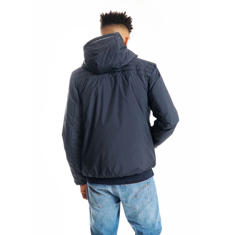 Sumptuous Blue Hooded Technical Jacket
