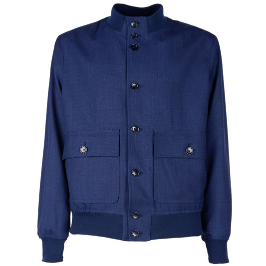 Elegant Wool Blend Two-Pocket Jacket
