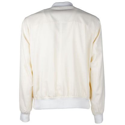 Elegant White Lightweight Wool Jacket