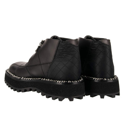 Black Leather Di Lambskin Boot