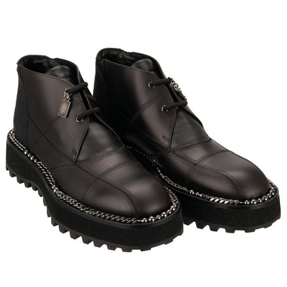 Black Leather Di Lambskin Boot