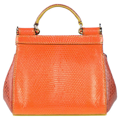 Multicolor Leather Di Crocodile Handbag