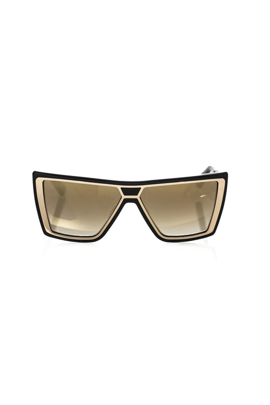 Elegant Black and Gold Square Sunglasses