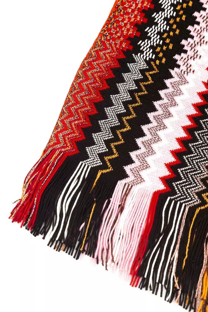 Geometric Fantasy Fringed Scarf