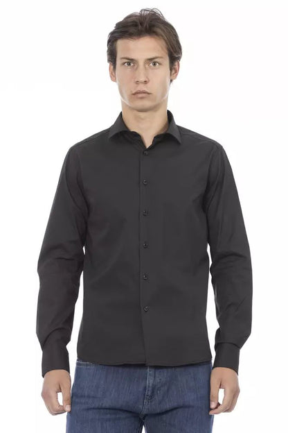 Elite Gray Slim Fit Italian Collar Shirt