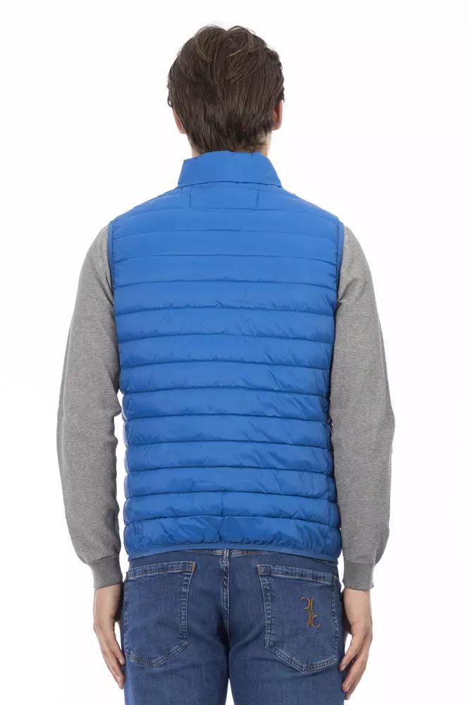 Sleek Sleeveless Down Jacket in Blue