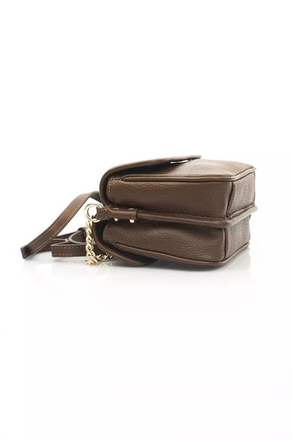 Elegant Double Pocket Leather Crossbody Bag