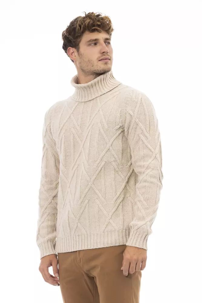 Beige Turtleneck Sweater - Winter Elegance