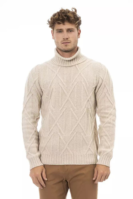 Beige Turtleneck Sweater - Winter Elegance