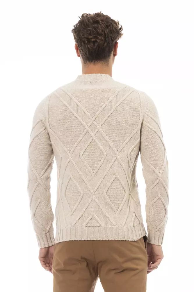Sophisticated Crewneck Sweater in Beige Tone