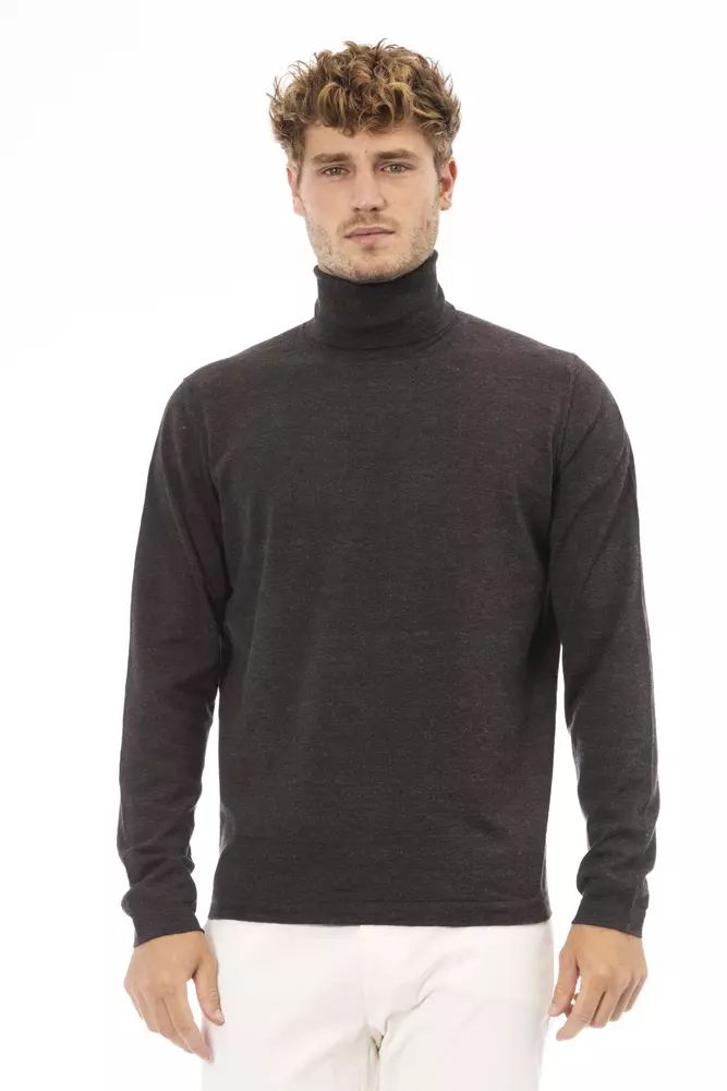 Elegant Turtleneck Sweater in Rich Brown