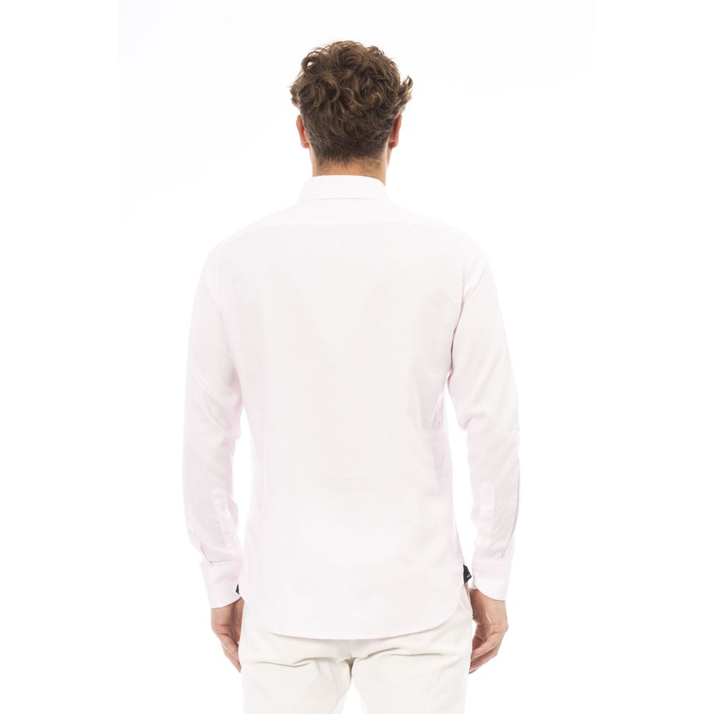 Elegant Cotton Blend Pink Shirt