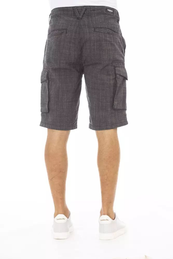 Chic Black Cotton Cargo Shorts