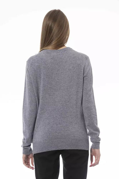 Chic V-Neck Cashmere Blend Sweater