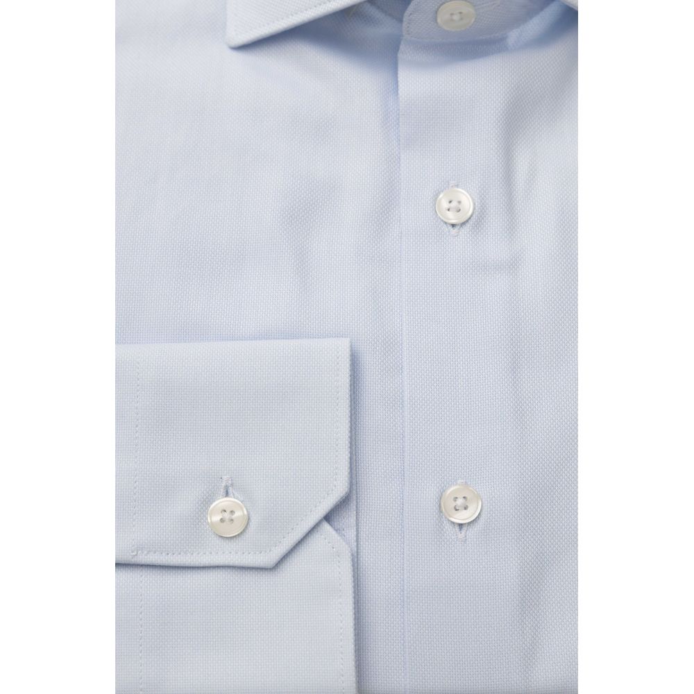 Elegant Light Blue Cotton Shirt for Men