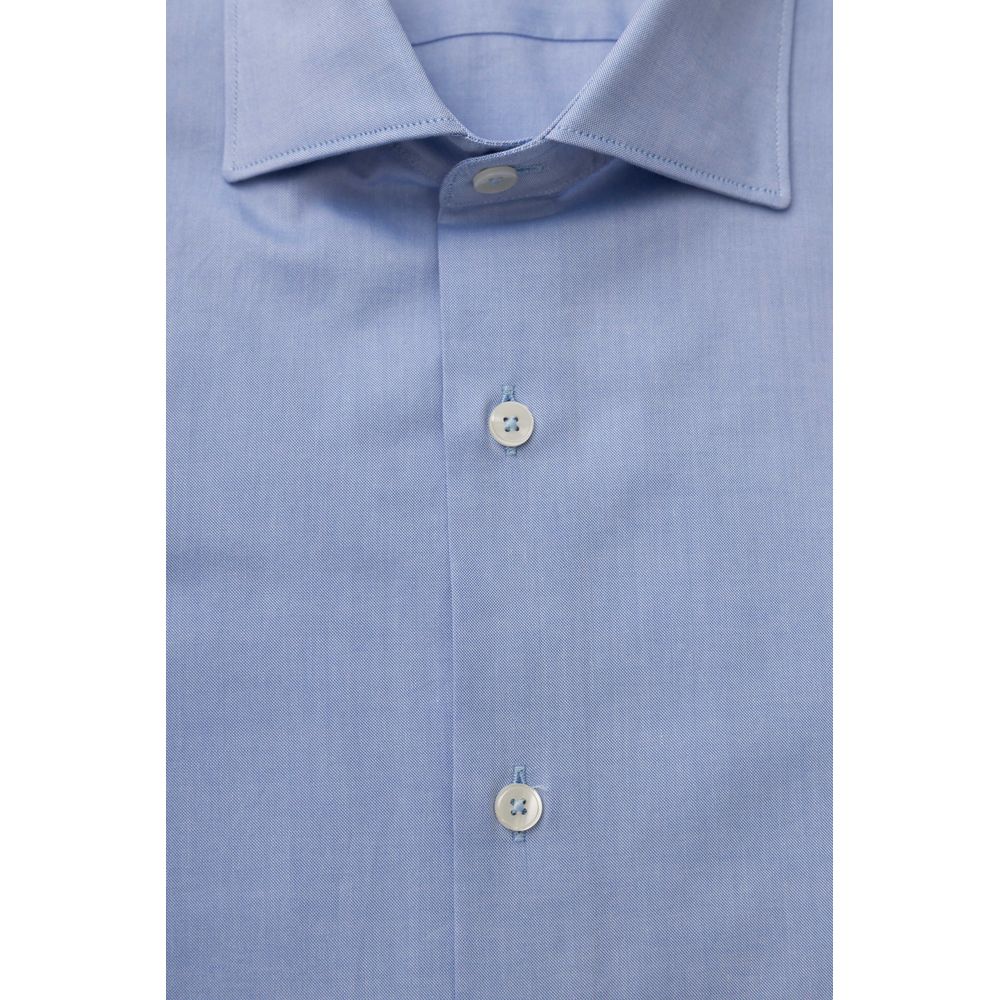 Elegant Light Blue Cotton Shirt for Men