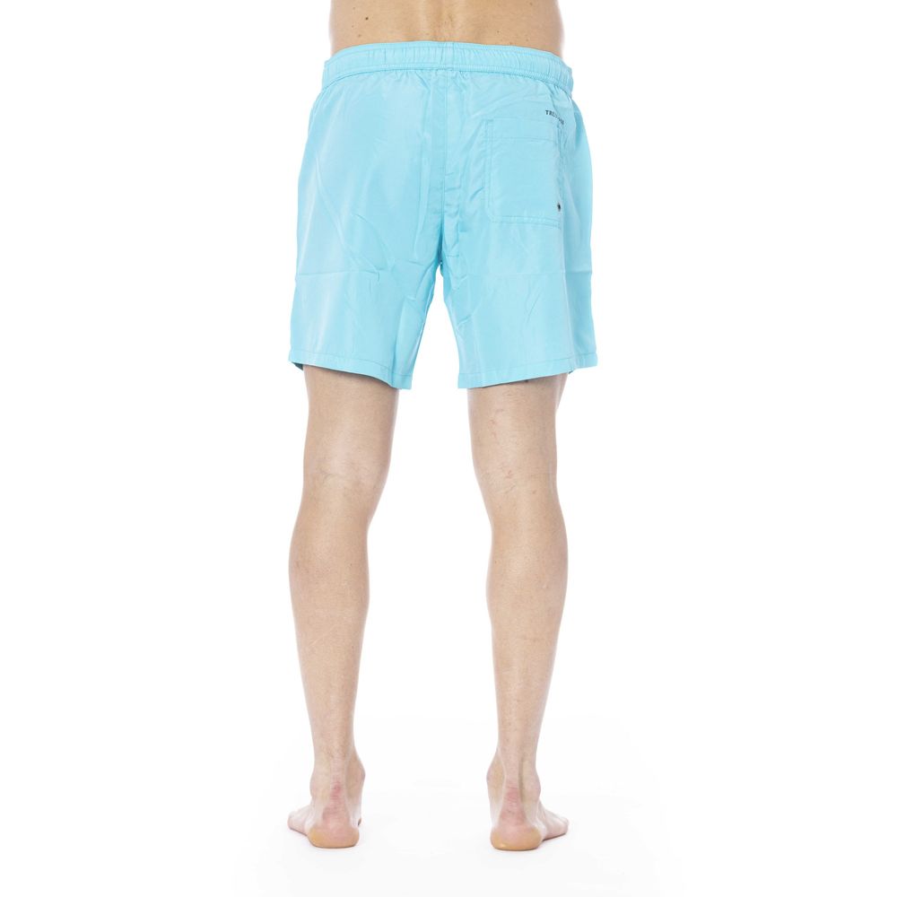 Light Blue Polyester Swimwear