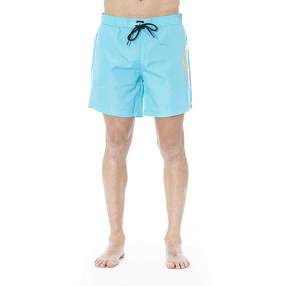 Light Blue Polyester Swimwear